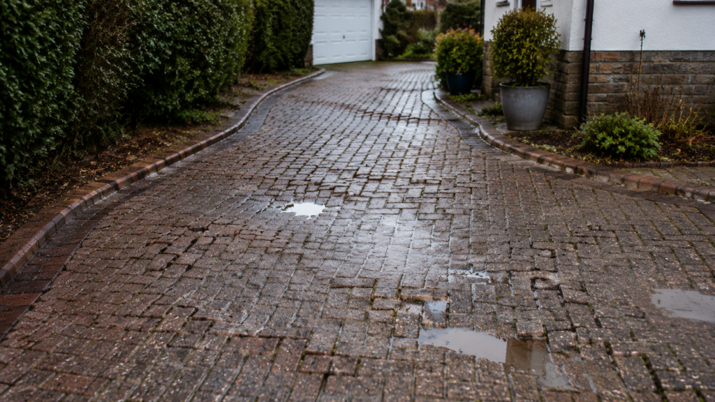 Uneven Block Paving After Vehicle Wear