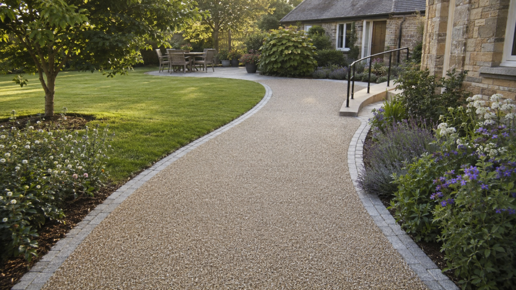 Curving Accessible Garden Pathway
